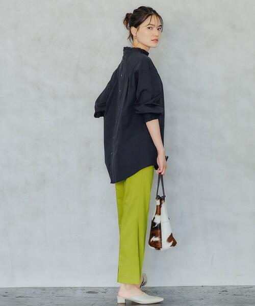 green label relaxing（グリーンレーベルリラクシング）の「フリル ネック ブラウス（シャツ/ブラウス・レディース・ホワイト/ブラック/パープル/コバルトブルー・FREE）」の12枚目の写真