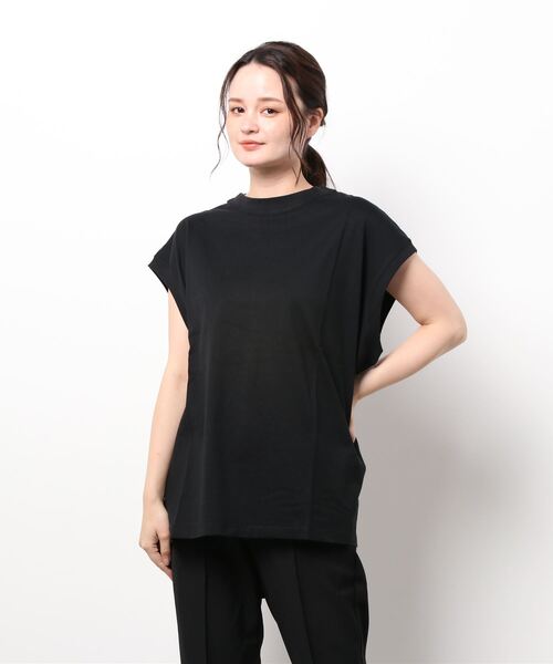 KOBE LETTUCE(コウベレタス)の「クルーネックフレアトップス(Tシャツ/カットソー・レディース・ブラック/ミント/ライトベージュ・FREE)」の12枚目の写真