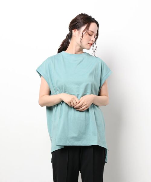 KOBE LETTUCE(コウベレタス)の「クルーネックフレアトップス(Tシャツ/カットソー・レディース・ブラック/ミント/ライトベージュ・FREE)」の13枚目の写真