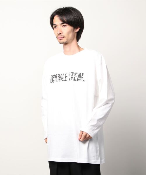 DOUBLE STEAL(ダブルスティール)の「Outline Flower Logo 長袖Tシャツ(Tシャツ/カットソー・メンズ・ホワイト/ブラック・MEDIUM/LARGE/X-LARGE/XX-LARGE)」の5枚目の写真