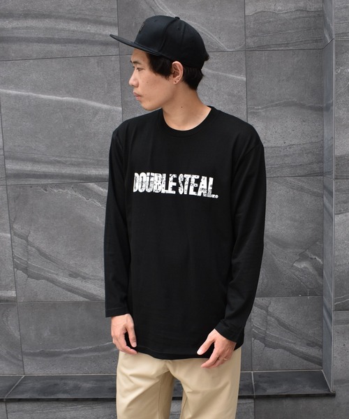 DOUBLE STEAL(ダブルスティール)の「Outline Flower Logo 長袖Tシャツ(Tシャツ/カットソー・メンズ・ホワイト/ブラック・MEDIUM/LARGE/X-LARGE/XX-LARGE)」の8枚目の写真