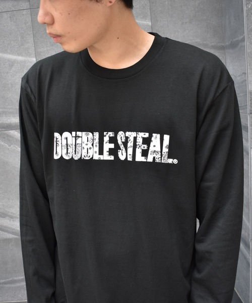 DOUBLE STEAL(ダブルスティール)の「Outline Flower Logo 長袖Tシャツ(Tシャツ/カットソー・メンズ・ホワイト/ブラック・MEDIUM/LARGE/X-LARGE/XX-LARGE)」の6枚目の写真