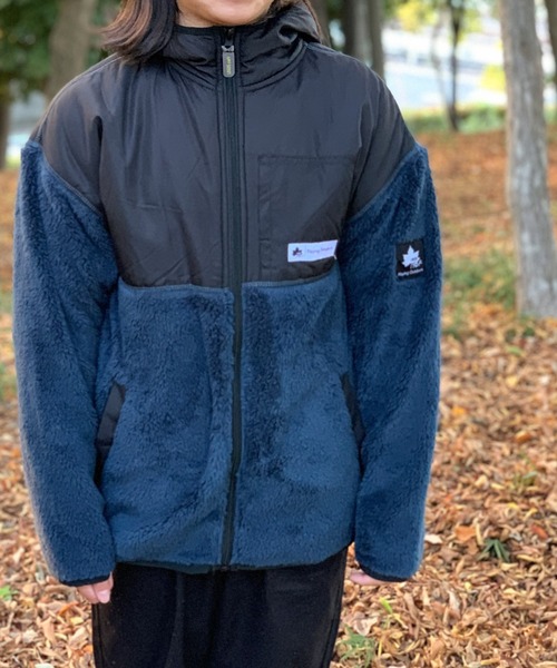 セール】【30】〔LOGOS/ロゴス〕ボアフリース フルジップ フード