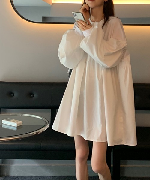 かわいい 異素材組み合わせaラインワンピース ワンピース Aimoha アイモハ のファッション通販 Zozotown