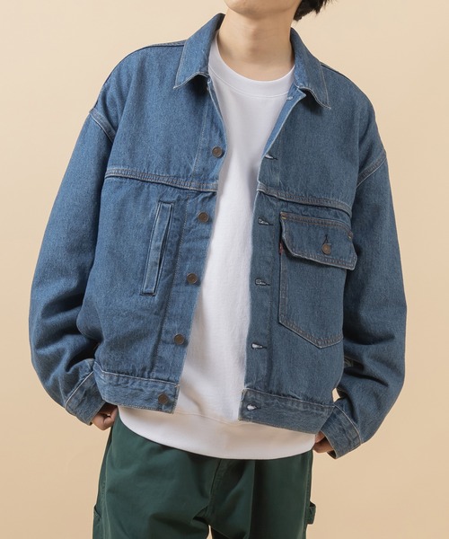 Levi's(リーバイス)の「【Levi's/リーバイス】STAY LOOSE TYPE1 デニムジャケット(カバーオール・メンズ・ダークインディゴブルー/ライトインディゴブルー・S/M/L)」の9枚目の写真