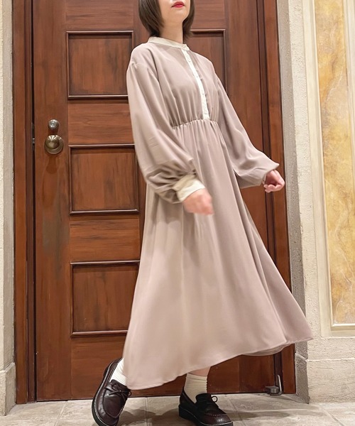 apres jour(アプレジュール)の「配色ワンピ【ZOZOTOWN限定アイテム】【8PO】(ワンピース・レディース・ブルー/ベージュ/モカ・X-LARGE/SMALL/MEDIUM)」の10枚目の写真