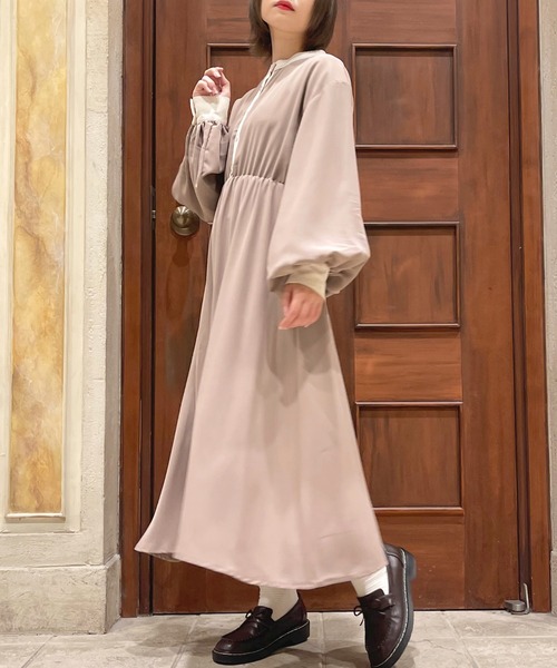 apres jour(アプレジュール)の「配色ワンピ【ZOZOTOWN限定アイテム】【8PO】(ワンピース・レディース・ブルー/ベージュ/モカ・X-LARGE/SMALL/MEDIUM)」の11枚目の写真