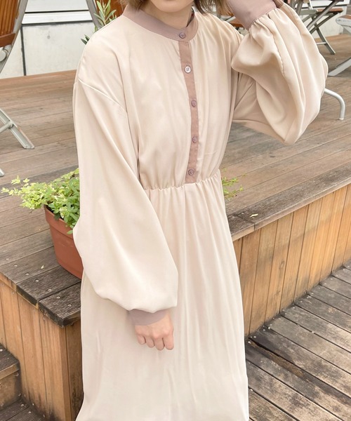 apres jour(アプレジュール)の「配色ワンピ【ZOZOTOWN限定アイテム】【8PO】(ワンピース・レディース・ブルー/ベージュ/モカ・X-LARGE/SMALL/MEDIUM)」の13枚目の写真