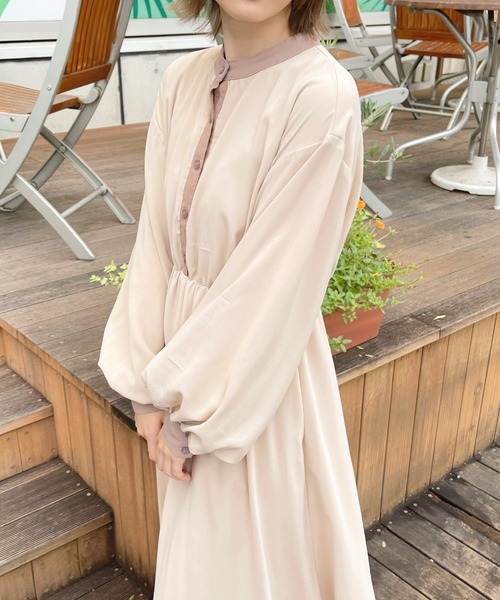 apres jour(アプレジュール)の「配色ワンピ【ZOZOTOWN限定アイテム】【8PO】(ワンピース・レディース・ブルー/ベージュ/モカ・X-LARGE/SMALL/MEDIUM)」の14枚目の写真