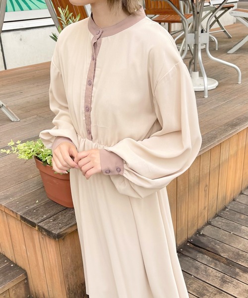 apres jour(アプレジュール)の「配色ワンピ【ZOZOTOWN限定アイテム】【8PO】(ワンピース・レディース・ブルー/ベージュ/モカ・X-LARGE/SMALL/MEDIUM)」の15枚目の写真