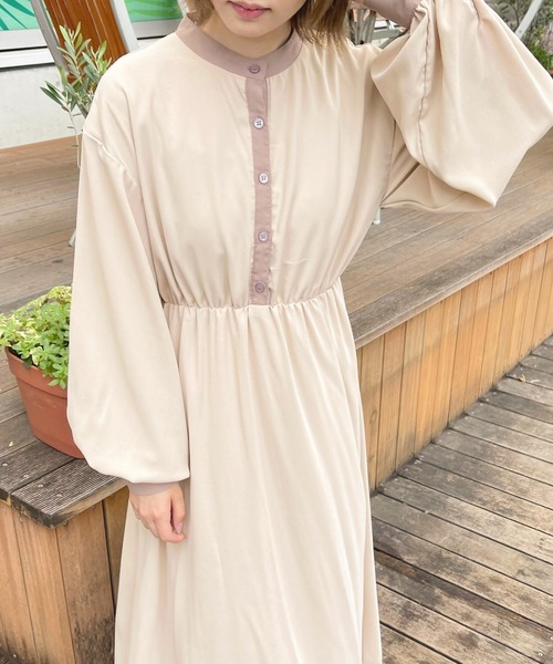 apres jour(アプレジュール)の「配色ワンピ【ZOZOTOWN限定アイテム】【8PO】(ワンピース・レディース・ブルー/ベージュ/モカ・X-LARGE/SMALL/MEDIUM)」の16枚目の写真