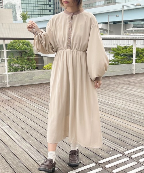 apres jour(アプレジュール)の「配色ワンピ【ZOZOTOWN限定アイテム】【8PO】(ワンピース・レディース・ブルー/ベージュ/モカ・X-LARGE/SMALL/MEDIUM)」の18枚目の写真