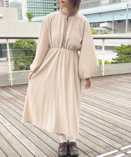 apres jour(アプレジュール)の「配色ワンピ【ZOZOTOWN限定アイテム】【8PO】(ワンピース・レディース・ブルー/ベージュ/モカ・X-LARGE/SMALL/MEDIUM)」の19枚目の写真