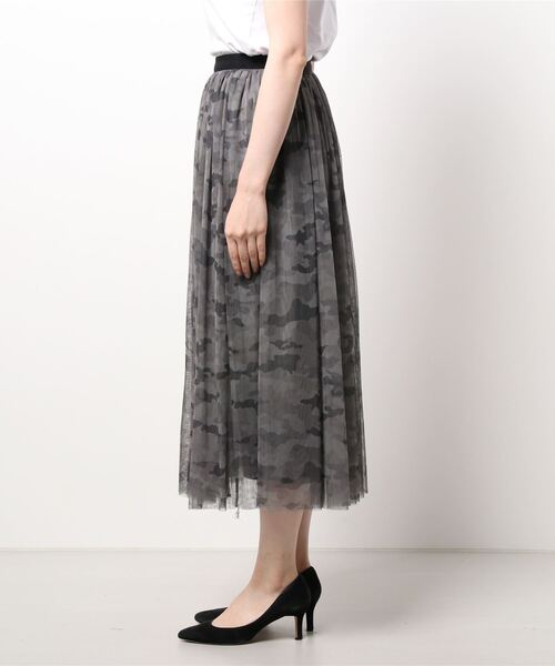 Te chichi（テチチ）の「柄アソートチュールロングスカート（スカート・レディース・ブラウン/カーキ・ﾌﾘ-）」の3枚目の写真