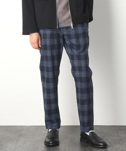 COMME　CA COMMUNE（コムサコミューン）の「チェック柄 イージーパンツ（スラックス・メンズ・ネイビー/ブラウン/グレー・SMALL/MEDIUM/LARGE）」の3枚目の写真