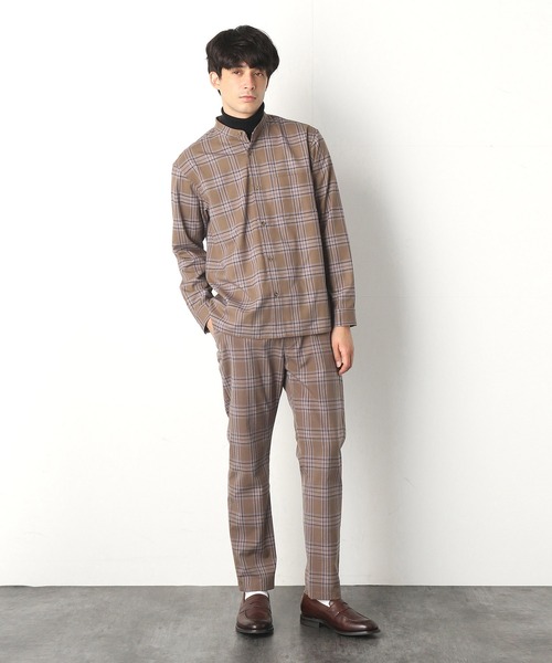 COMME　CA COMMUNE（コムサコミューン）の「チェック柄 イージーパンツ（スラックス・メンズ・ネイビー/ブラウン/グレー・SMALL/MEDIUM/LARGE）」の13枚目の写真
