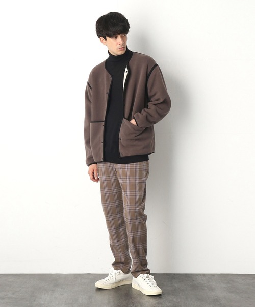 COMME　CA COMMUNE（コムサコミューン）の「チェック柄 イージーパンツ（スラックス・メンズ・ネイビー/ブラウン/グレー・SMALL/MEDIUM/LARGE）」の4枚目の写真