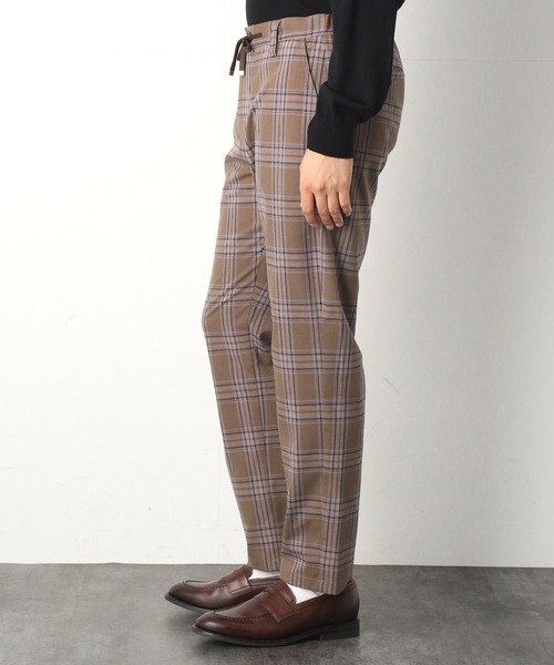 COMME　CA COMMUNE（コムサコミューン）の「チェック柄 イージーパンツ（スラックス・メンズ・ネイビー/ブラウン/グレー・SMALL/MEDIUM/LARGE）」の10枚目の写真