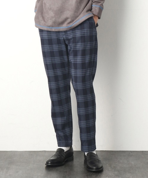 COMME　CA COMMUNE（コムサコミューン）の「チェック柄 イージーパンツ（スラックス・メンズ・ネイビー/ブラウン/グレー・SMALL/MEDIUM/LARGE）」の16枚目の写真