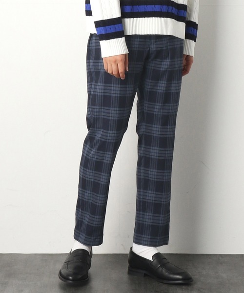 COMME　CA COMMUNE（コムサコミューン）の「チェック柄 イージーパンツ（スラックス・メンズ・ネイビー/ブラウン/グレー・SMALL/MEDIUM/LARGE）」の11枚目の写真