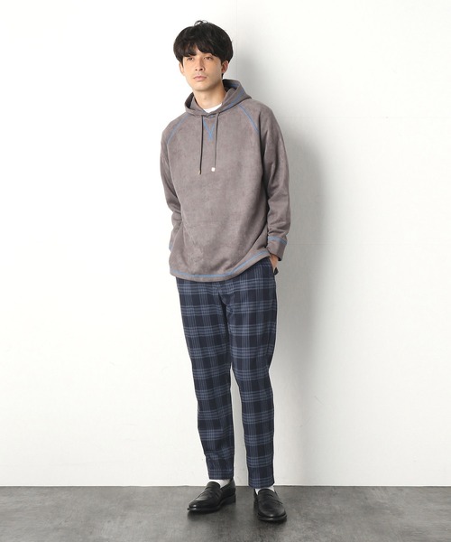 COMME　CA COMMUNE（コムサコミューン）の「チェック柄 イージーパンツ（スラックス・メンズ・ネイビー/ブラウン/グレー・SMALL/MEDIUM/LARGE）」の14枚目の写真