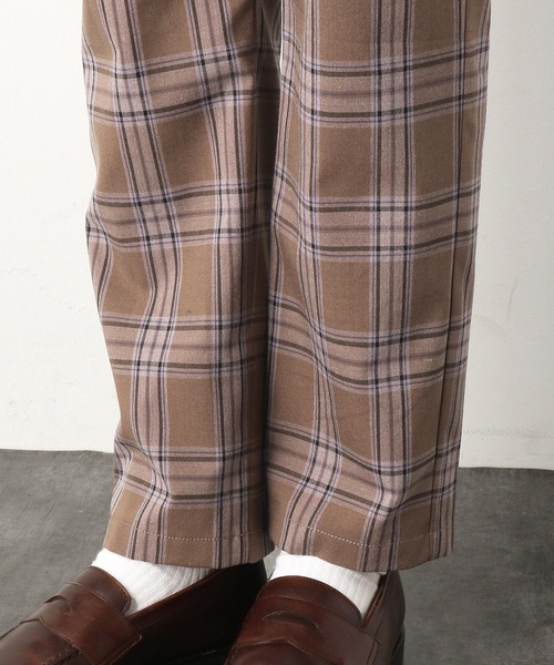 COMME　CA COMMUNE（コムサコミューン）の「チェック柄 イージーパンツ（スラックス・メンズ・ネイビー/ブラウン/グレー・SMALL/MEDIUM/LARGE）」の12枚目の写真