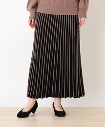 DRESKIP | もちもちプリ－ツニットスカート【藤本美貴さん着用商品】(スカート)