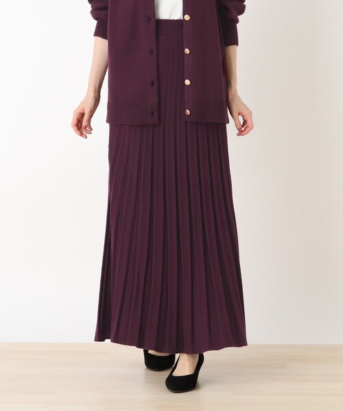 DRESKIP(ドレスキップ)の「◆もちもちプリ-ツニットスカート(スカート・レディース・ブラック/ライトベージュ/ブラウン系その他2/ベージュ系その他6/ブラック系3/パープル系・02/03/04)」の6枚目の写真