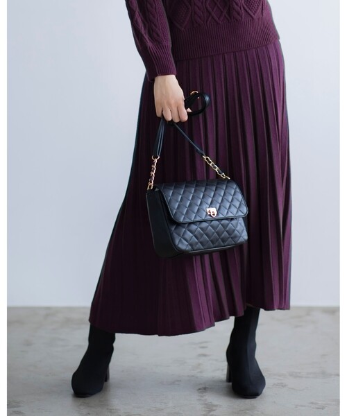 DRESKIP(ドレスキップ)の「◆もちもちプリ-ツニットスカート(スカート・レディース・ブラック/ライトベージュ/ブラウン系その他2/ベージュ系その他6/ブラック系3/パープル系・02/03/04)」の16枚目の写真