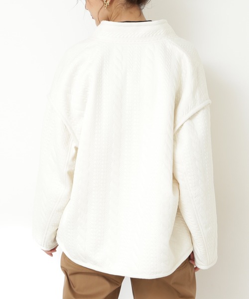 N.（N. Natural Beauty Basic）（エヌエヌナチュラルビューティーベーシック）の「◆膨れジャガードブルゾン（ブルゾン・レディース・ブラック/クリーム・MEDIUM）」の9枚目の写真