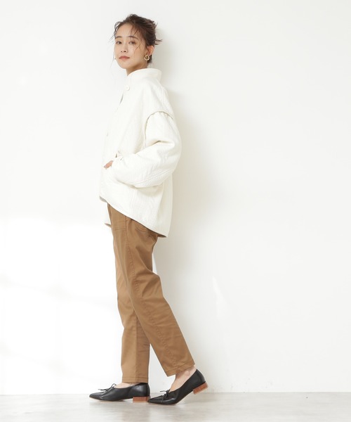 N.（N. Natural Beauty Basic）（エヌエヌナチュラルビューティーベーシック）の「◆膨れジャガードブルゾン（ブルゾン・レディース・ブラック/クリーム・MEDIUM）」の7枚目の写真