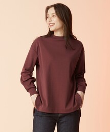 プレミアムベーシックモックネック ロングTシャツ