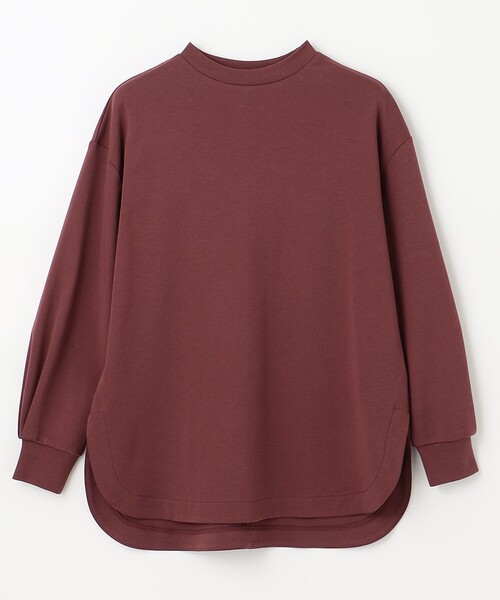 ANY（エニィ）の「プレミアムベーシックモックネック ロングTシャツ（Tシャツ/カットソー・レディース・ブラック系/グレー系/黄土色系/ベージュ系/オレンジ系・4）」の21枚目の写真
