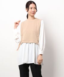 one way | 【oneway】裏毛レイヤードトップス(Tシャツ/カットソー)