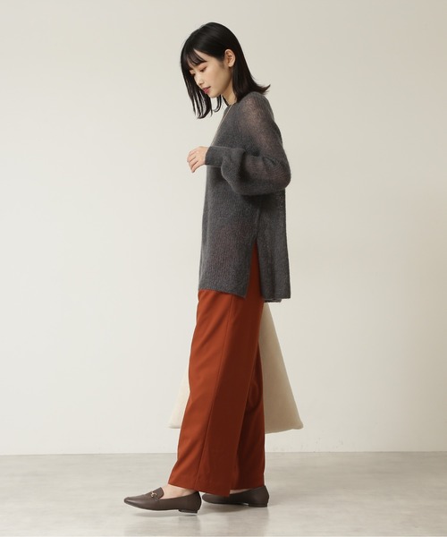 NATURAL BEAUTY BASIC（ナチュラルビューティーベーシック）の「モヘヤブレンドニット（ニット/セーター・レディース・グレー/チャコールグレー/ラベンダー・MEDIUM）」の8枚目の写真