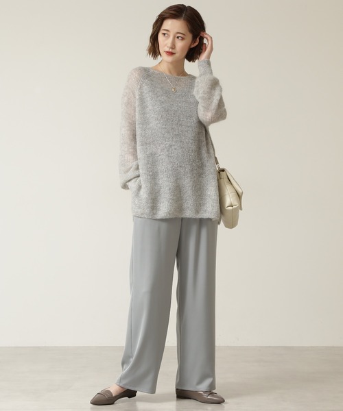 NATURAL BEAUTY BASIC（ナチュラルビューティーベーシック）の「モヘヤブレンドニット（ニット/セーター・レディース・グレー/チャコールグレー/ラベンダー・MEDIUM）」の19枚目の写真