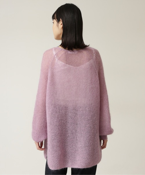 NATURAL BEAUTY BASIC（ナチュラルビューティーベーシック）の「モヘヤブレンドニット（ニット/セーター・レディース・グレー/チャコールグレー/ラベンダー・MEDIUM）」の20枚目の写真