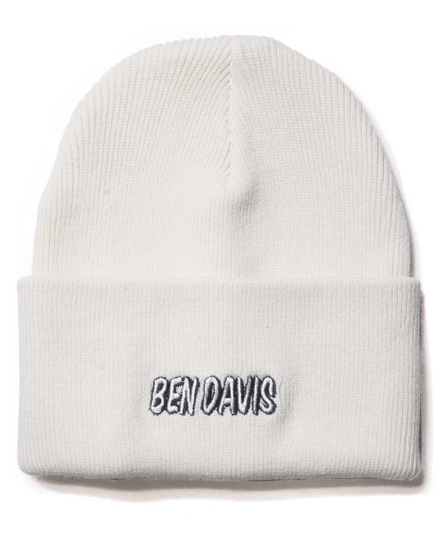 BEN DAVIS（ベンデイビス）の「《BEN DAVIS》EMBRO KNIT CAP（ニットキャップ/ビーニー・レディース・キャメル/グレー系/ブラック/ベージュ/オフホワイト/モカ/ブルー系その他/ヘザーグレー・FREE）」の2枚目の写真