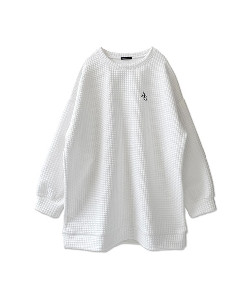 ANDGEEBEE(アンジービー)の「【UNISEX】ジャガードワッフルトップス(その他トップス・レディース・ホワイト/ブラック・MEDIUM)」の14枚目の写真