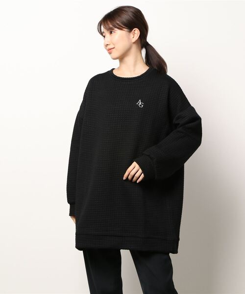 ANDGEEBEE(アンジービー)の「【UNISEX】ジャガードワッフルトップス(その他トップス・レディース・ホワイト/ブラック・MEDIUM)」の18枚目の写真