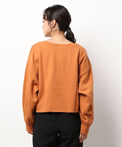 RETRO GIRL（レトロガール）の「ロゴショートトレーナー（スウェット・レディース・オフホワイト/チャコールグレー/ライトグレー/オレンジ・FREE）」の22枚目の写真