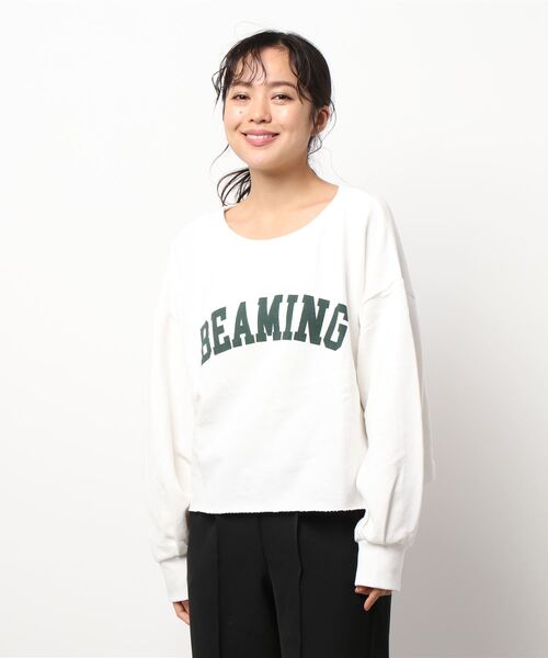 RETRO GIRL（レトロガール）の「ロゴショートトレーナー（スウェット・レディース・オフホワイト/チャコールグレー/ライトグレー/オレンジ・FREE）」の13枚目の写真