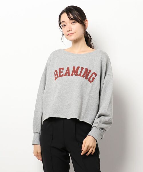 RETRO GIRL（レトロガール）の「ロゴショートトレーナー（スウェット・レディース・オフホワイト/チャコールグレー/ライトグレー/オレンジ・FREE）」の19枚目の写真