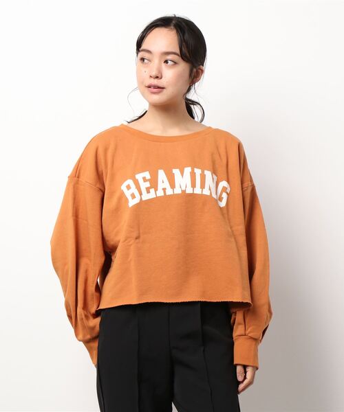 RETRO GIRL（レトロガール）の「ロゴショートトレーナー（スウェット・レディース・オフホワイト/チャコールグレー/ライトグレー/オレンジ・FREE）」の16枚目の写真