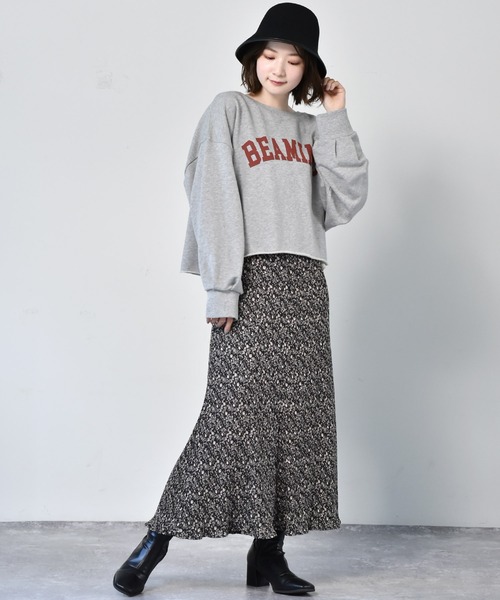 RETRO GIRL（レトロガール）の「ロゴショートトレーナー（スウェット・レディース・オフホワイト/チャコールグレー/ライトグレー/オレンジ・FREE）」の20枚目の写真