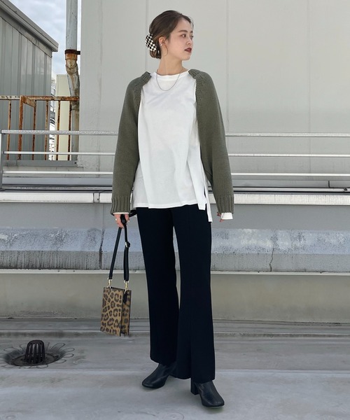 CIAOPANIC（チャオパニック）の「カットイージーパンツ（その他パンツ・レディース・グリーン/レッド/ブラック・FREE）」の6枚目の写真