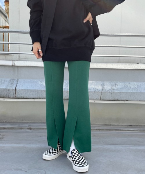 CIAOPANIC（チャオパニック）の「カットイージーパンツ（その他パンツ・レディース・グリーン/レッド/ブラック・FREE）」の10枚目の写真