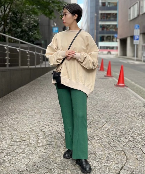 CIAOPANIC（チャオパニック）の「カットイージーパンツ（その他パンツ・レディース・グリーン/レッド/ブラック・FREE）」の13枚目の写真