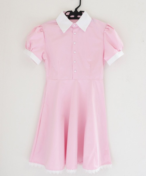 コスプレ メイド服 半袖 膝丈 ３点セット（コスチューム/パーティーグッズ）｜OSYAREVO（オシャレボ）