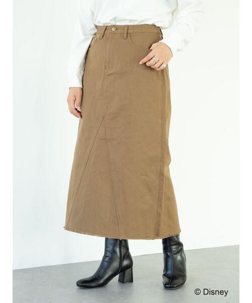 Disney（ディズニー）の「綿ツイルロングスカート/Mickey（スカート・レディース・ブラック/ベージュ・M/L）」の5枚目の写真